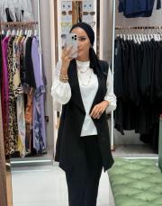 üçlü yelek takım siyah 3