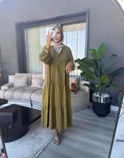 yaz elbise yağ yeşili 2