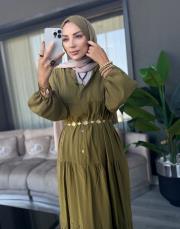 yaz elbise yağ yeşili 3