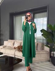 uzun gömlek takım yeşil