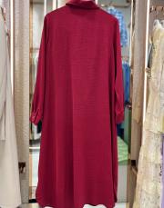 uzun gömlek takım bordo 4