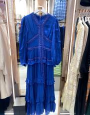 prenses taşlı elbise mavi