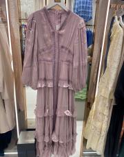 prenses taşlı elbise pembe