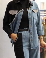 gömlek detay kot takım siyah 2