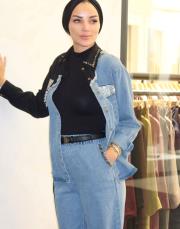 gömlek detay kot takım siyah 3