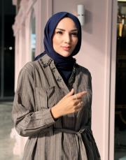 taş çizgili gömlek takım gri 2