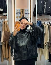 püsküllü ceket siyah 3