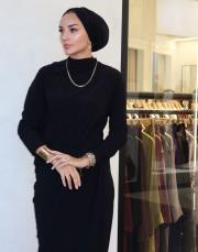 büzgül elbise siyah 2