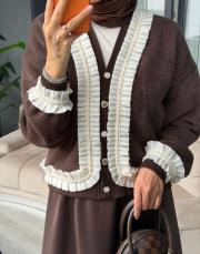 angor ithal hırka kahve