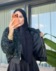 çiçek palet çeket siyah