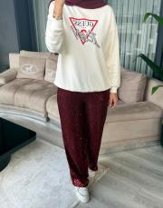 payet pantolon bordo 2