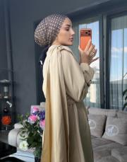 broş detay trenç bej 3