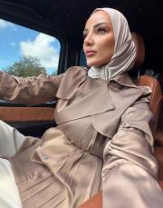 kolu büzgülü trenç kahve 3