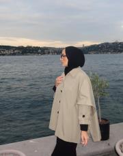 yelek görünümlü trenç su yeşili 2