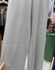 taşlı simli pantolon gri 2