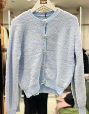 kalp düğmeli hırka mavi