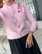 kalp düğmeli hırka pembe 3