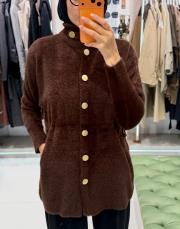 belden büzgülü hırka kahve 2