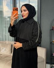 yarım yağmurluk trenç siyah