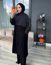 yarım yağmurluk trenç siyah 2