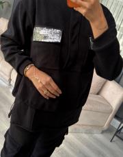 çizgi kumaş takım siyah 3