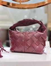 çift fermuar çanta bordo