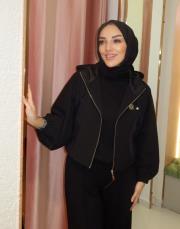 üçlü eşofman takım siyah