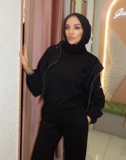 üçlü eşofman takım siyah 2