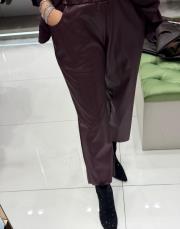 deri havuç pantolon bordo