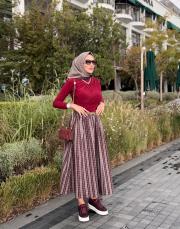 kareli etek renkli 2