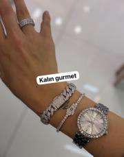 kalın gurmet bileklik gümüş