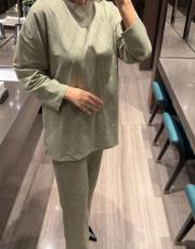 baklava desen taş takım yeşil 2