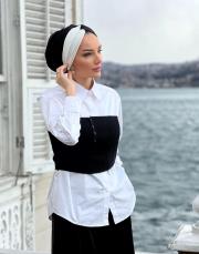 dolgulu bone siyah beyaz