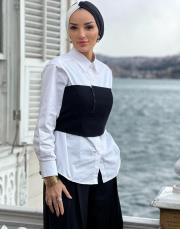 dolgulu bone siyah beyaz 2