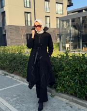 şardonlu derili kap siyah