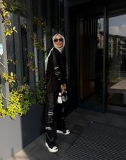 deri eşofman takımı siyah 3