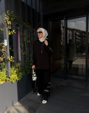 deri eşofman takımı siyah 4