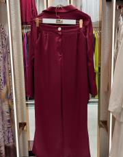 belden bağlamalı saten takım bordo 2