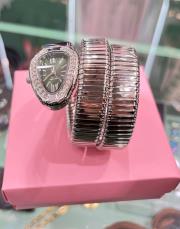 yılan saat gümüş yeşil