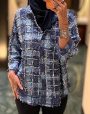 taşlı oduncu gömlek mavi 3