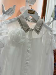 gül detaylı gömlek beyaz 2