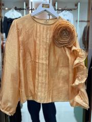 gülü taşlı gömlek altın 3