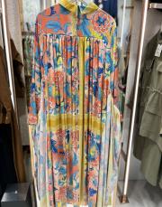 belden bağlamalı kanatlı elbise renkli