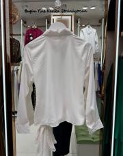 belden dolamalı gömlek beyaz 2