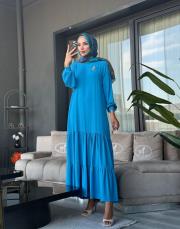 bürümcük elbise mavi