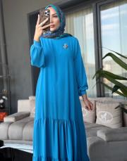 bürümcük elbise mavi 2